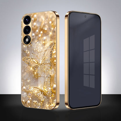 Oneplus Nord 5 5G Golden Butterfly Gold Electroplated Glass Phone Back Case