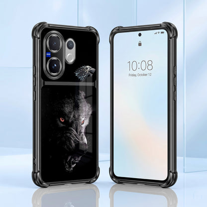 Vivo V60 5G Alpha Wolf Dual-Tone Transparent Black Airbags Case