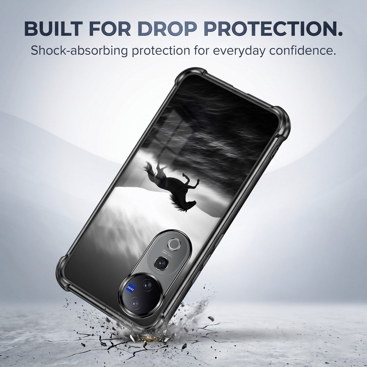 Vivo V40 Pro 5G Phantom Horse Airbags Printed Back Case