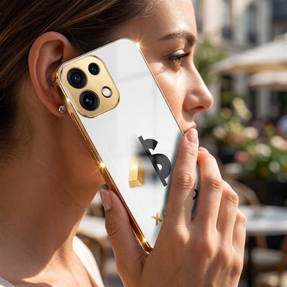 Oppo Reno 16C 5G Luxury XAU/USD Gold Electroplated Glass Phone Back Case