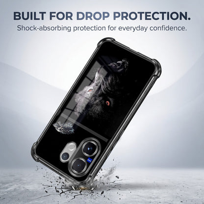 Vivo V60 5G Alpha Wolf Dual-Tone Transparent Black Airbags Case