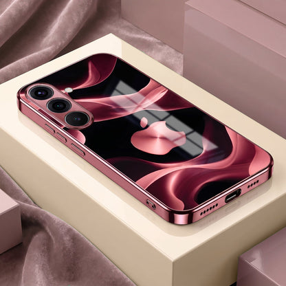 Samsung Galaxy A56 5G Luxury Wave Pink Electroplated Glass Phone Back Case