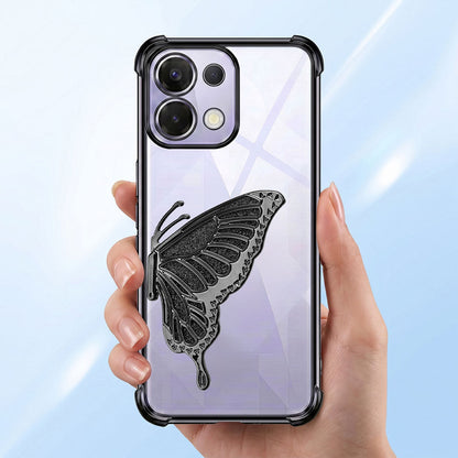 Oppo K13 5G Premium Butterfly Glitter Stand Transparent Shockproof Airbag Phone Case