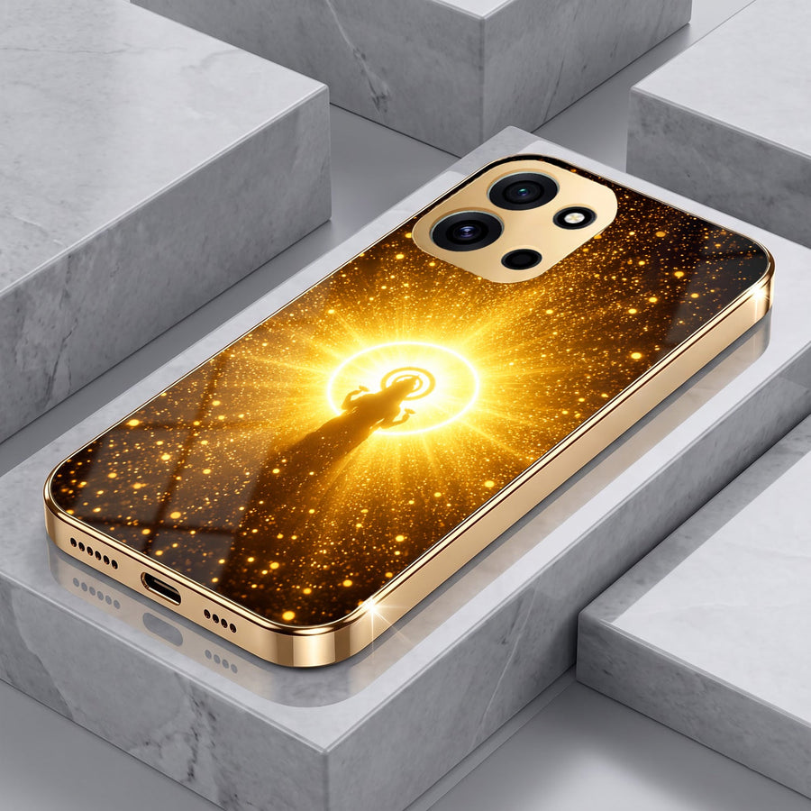 OnePlus Nord 6 5G Lakshmi Sacred Gold Electroplated Glass Phone Back Case