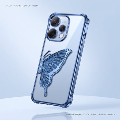 Oppo Reno 15 5G Premium Butterfly Glitter Stand Transparent Shockproof Airbag Phone Case