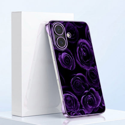 iPhone 16 Plus 5G  Rose Purple Printed  Frameless Back Case