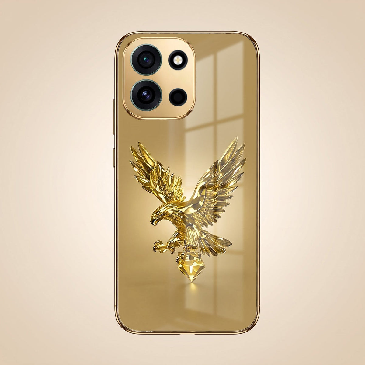 OnePlus Nord 6 5G Golden Eagle Gold Electroplated Glass Phone Back Case