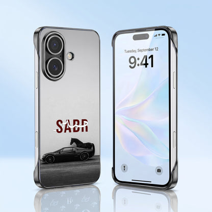 iPhone 16 5G SABR Black Printed  Frameless Back Case