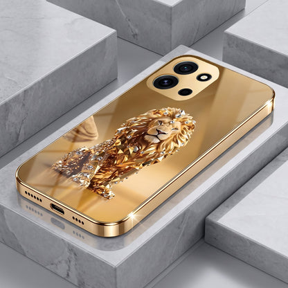 OnePlus Nord 6 5G Luxury Lion Gold Electroplated Glass Phone Back Case