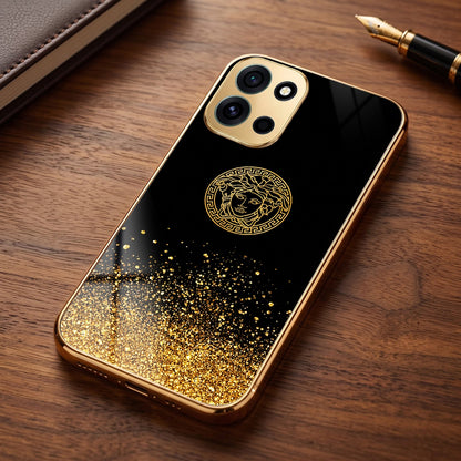 OnePlus Nord 6 5G Medusa Head Gold Electroplated Glass Phone Back Case
