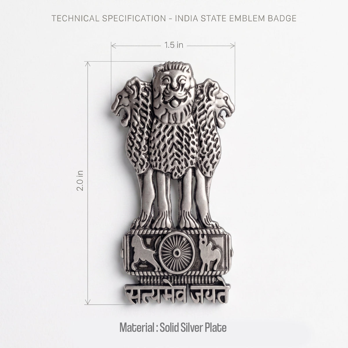 Redmi Note 15 Pro+ 5G Satyamev Jayate 3D Metal Leather Back Case