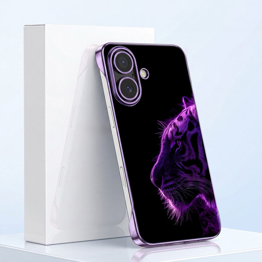 iPhone 16 Plus 5G Neon Beast Purple Printed  Frameless Back Case