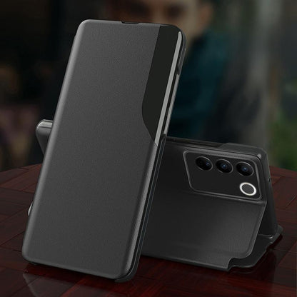 Vivo V27 / V27 Pro 5G Luxury Half Window Leather Flip Case