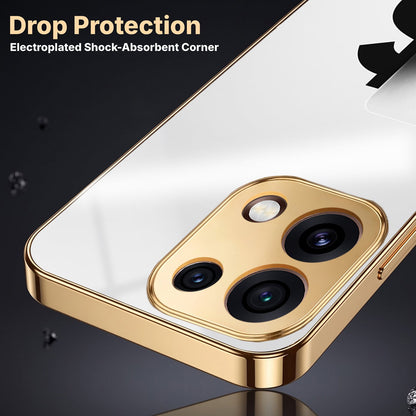 Oppo Reno 16C 5G Luxury XAU/USD Gold Electroplated Glass Phone Back Case