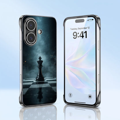 iPhone 16 5G CheckMate Black Printed  Frameless Back Case