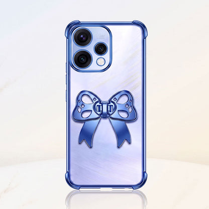 Oppo Reno 15 5G Stylish Bow Knot Stand Transparent Shockproof Airbag Phone Case
