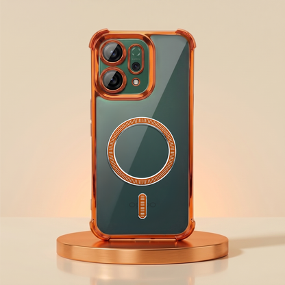 Oppo Reno 14 5G Premium Shockproof Transparent Airbag Cosmic Orange Case