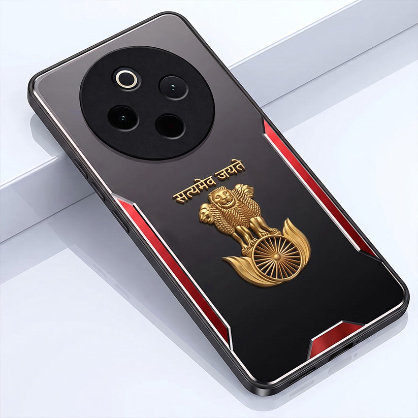 Vivo T4 5G Satyamev Jayate 3D Metal Aluminium Back Case
