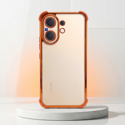Vivo v60 5G Premium Shockproof Transparent Airbag Cosmic Orange Case