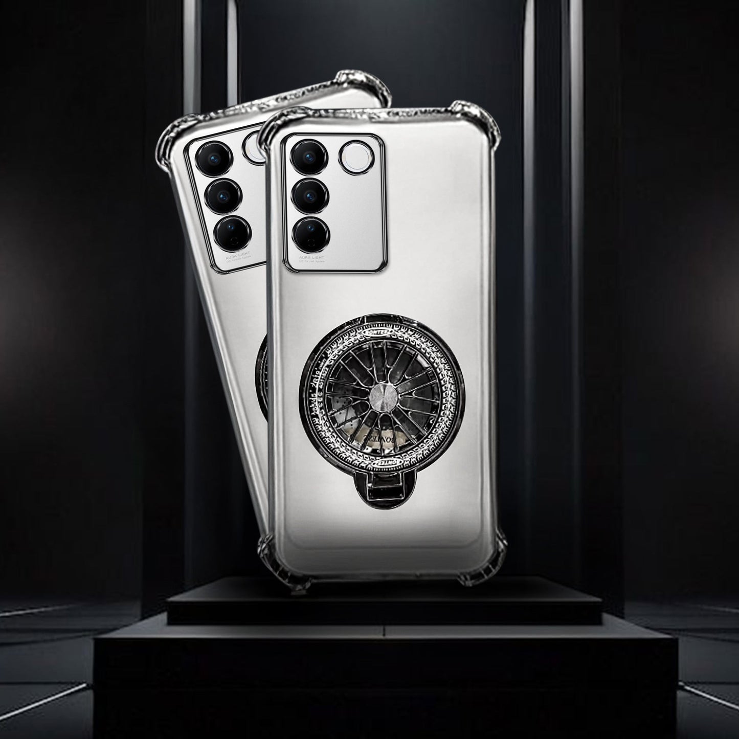 Vivo V27/ V27 Pro 5G Premium Stress Buster Wheel Rotating Shockproof Airbags Case