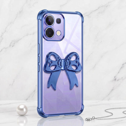 Oppo K13 5G Stylish Bow Knot Stand Transparent Shockproof Airbag Phone Case