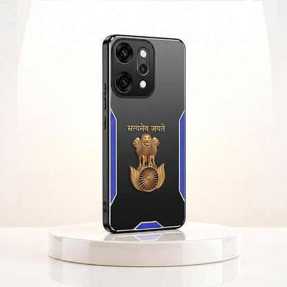 Oppo Reno 14 5G Satyamev Jayate 3D Metal Aluminium Back Case