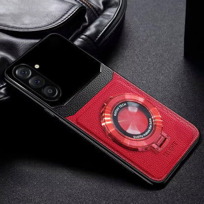 Samsung Galaxy A16 5G Original Luxury Leather Lens Magnifier Ring Stand Case