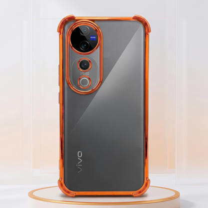 Vivo v40 Pro 5G Premium Shockproof Transparent Airbag Cosmic Orange Case