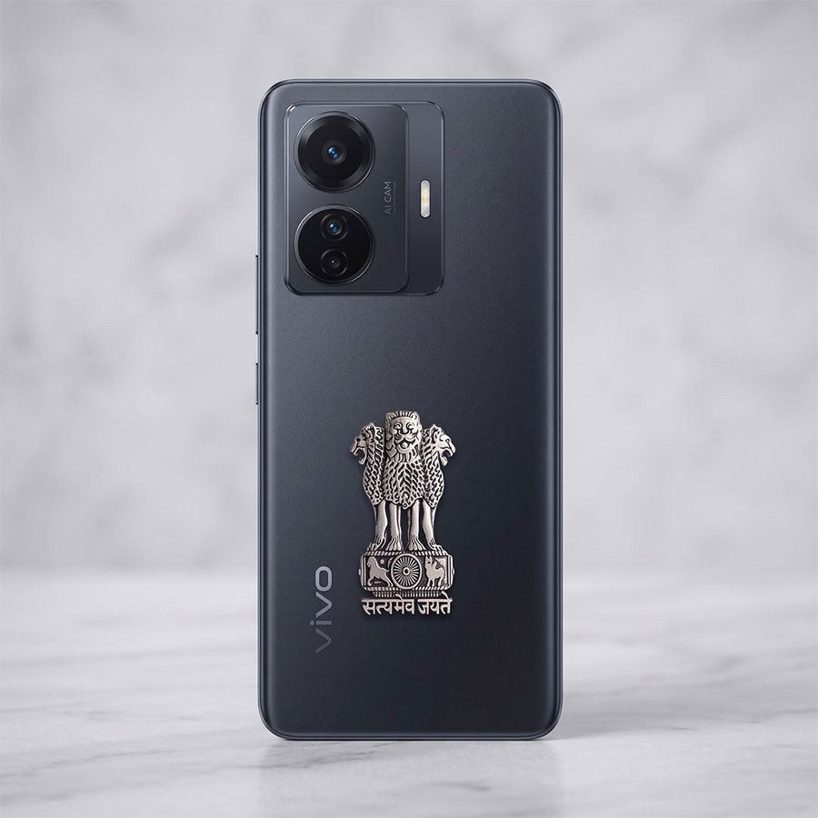 Vivo T1 Pro 5G Compatible Satyamev Jayate 3D Metal Emblem Sticker