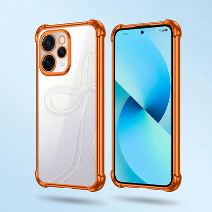 Oppo Reno 15 Pro Mini 5G Premium Shockproof Transparent Airbag Cosmic Orange Case