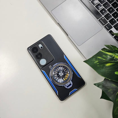 Vivo V29 5G Best Selling Stress Buster Wheel Aluminium Metal Scratch Resistant Back Case