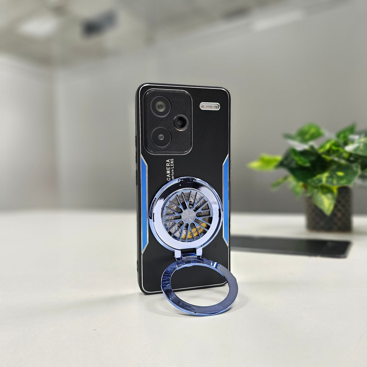 Redmi Note 13 Pro+ 5G Best Selling Stress Buster Wheel Aluminium Metal Scratch Resistant Back Case