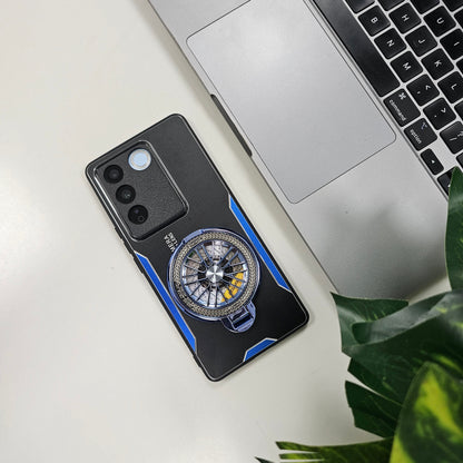 Vivo V27 5G Best Selling Stress Buster Wheel Aluminium Metal Scratch Resistant Back Case