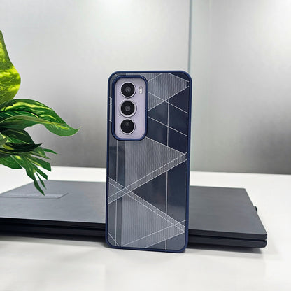 Oppo Reno12 5G Triangle Pattern Matte Back Shockproof Case