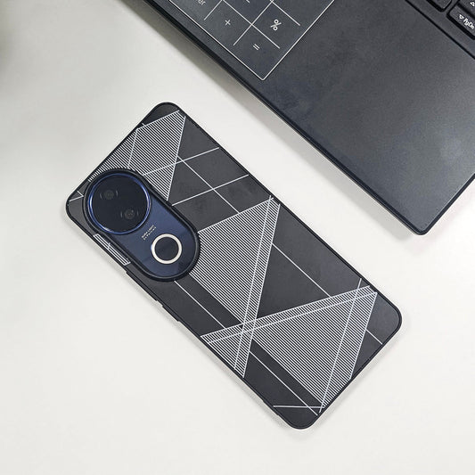 Vivo V50 5G Triangle Pattern Matte Back Shockproof Case