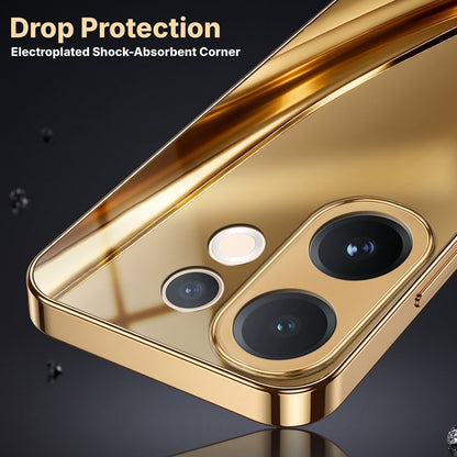 Vivo V60e 5G Luxury Infinity Energy Gold Electroplated Glass Phone Case