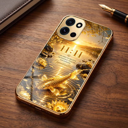 OnePlus Nord 6 5G 11:11 Manifestation Gold Electroplated Glass Phone Back Case