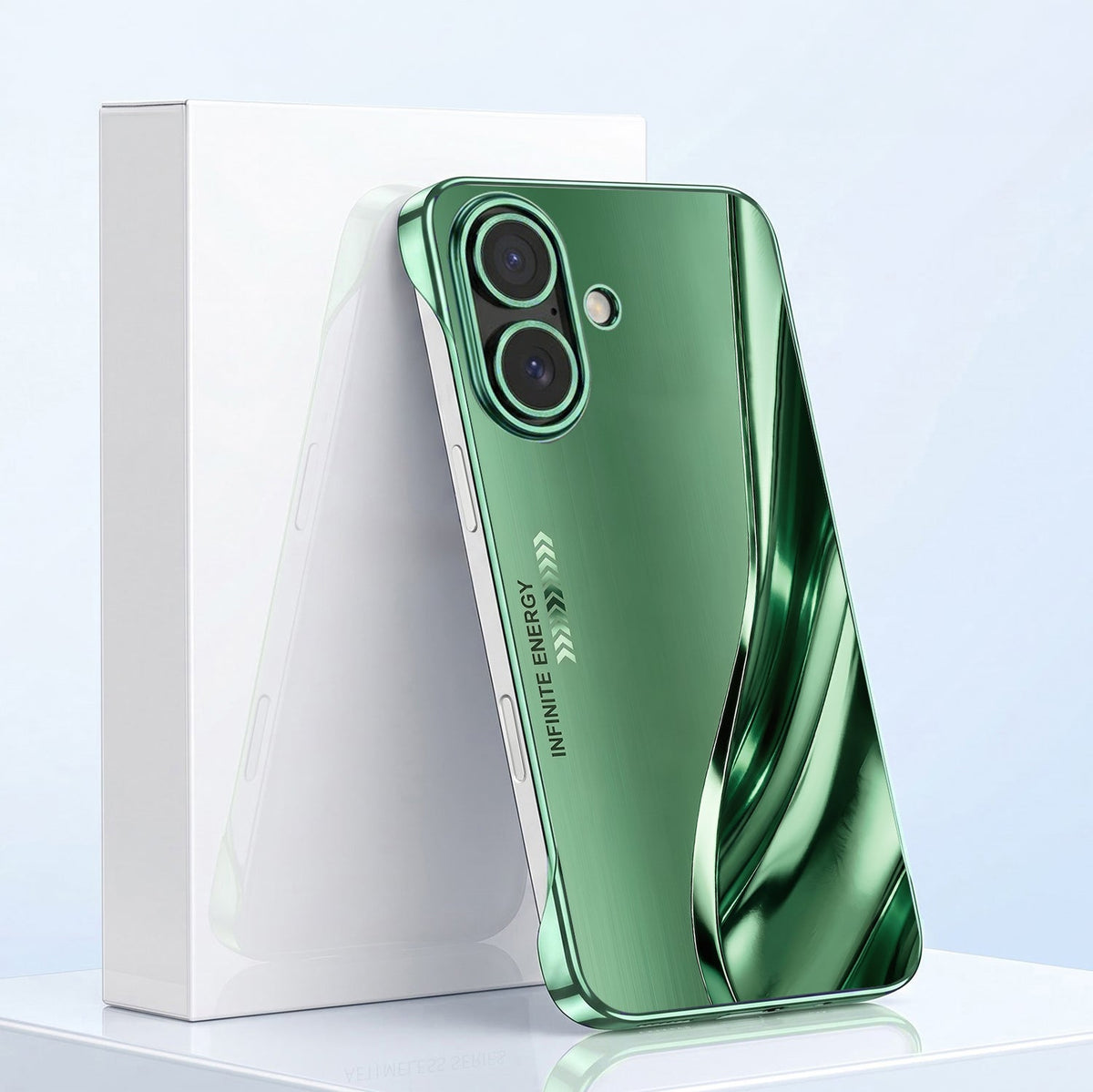 iPhone 16 Plus 5G Infinity Energy Green Printed  Frameless Back Case