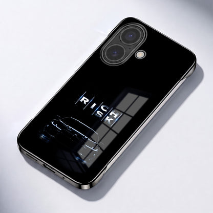 iPhone 16 5G Risk Black Printed  Frameless Back Case