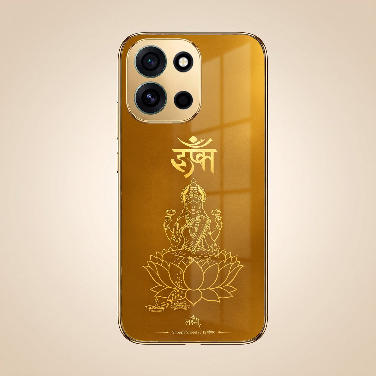 OnePlus Nord 6 5G Shree Lakshmi Divine Gold Electroplated Glass Phone Back Case