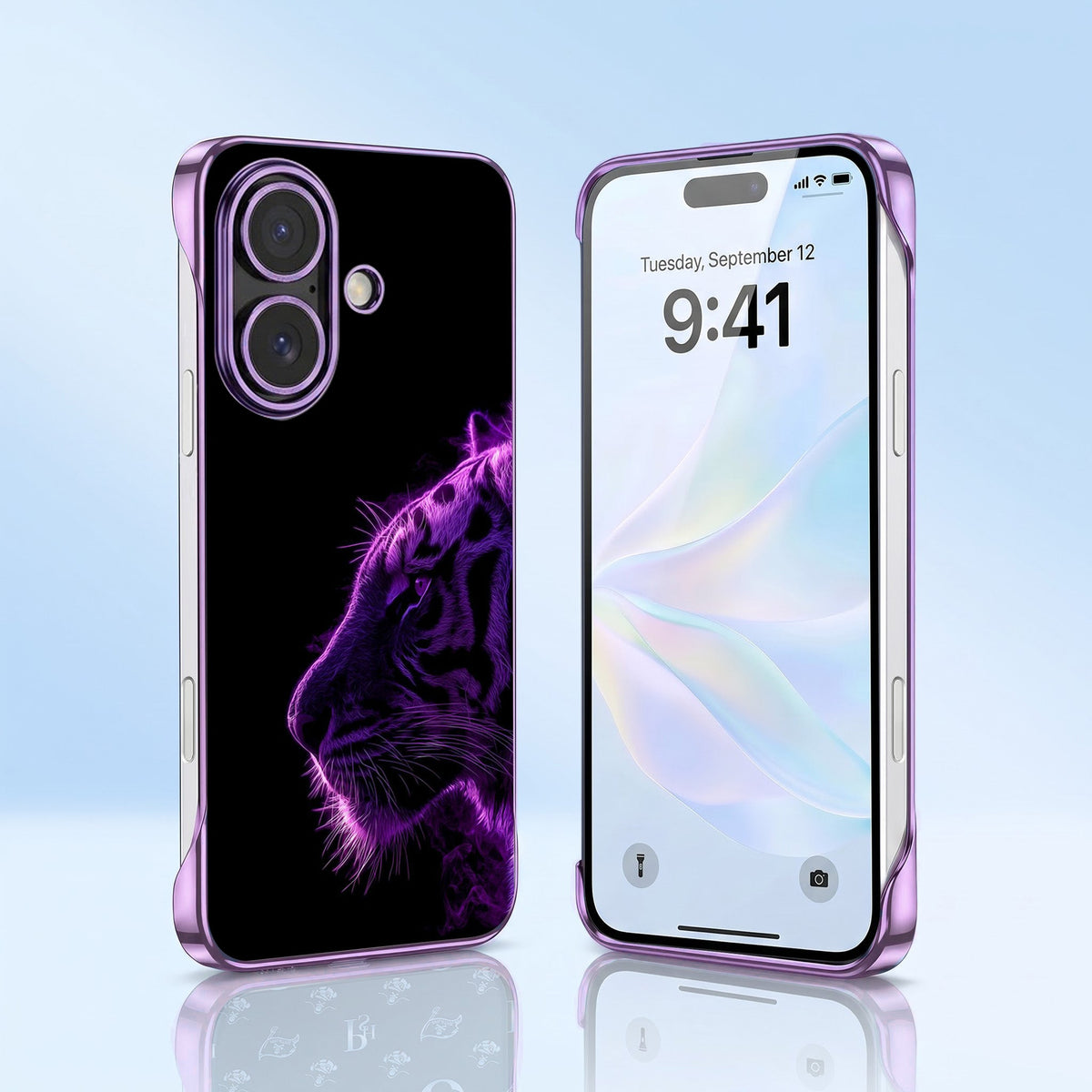 iPhone 16 Plus 5G Neon Beast Purple Printed  Frameless Back Case