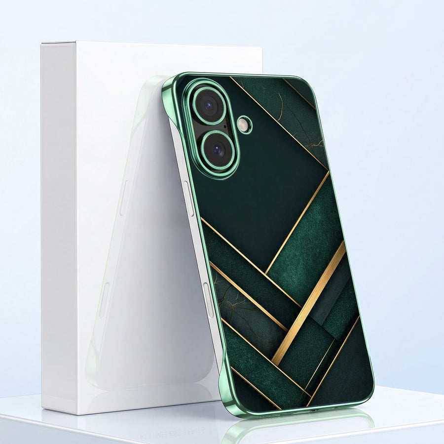 iPhone 16 Plus 5G Emerald Royale Green Printed  Frameless Back Case