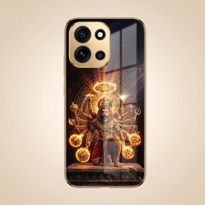 OnePlus Nord 6 5G Lord Narasimha Gold Electroplated Glass Phone Back Case