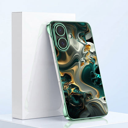 iPhone 16 Plus 5G Mystic Jade Green Printed  Frameless Back Case