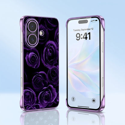 iPhone 16 Plus 5G  Rose Purple Printed  Frameless Back Case