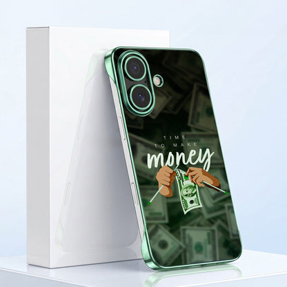 iPhone 16 Plus 5G Money Green Printed  Frameless Back Case