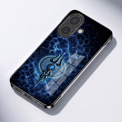 iPhone 16 Plus 5G Devine Trisul Black Printed  Frameless Back Case