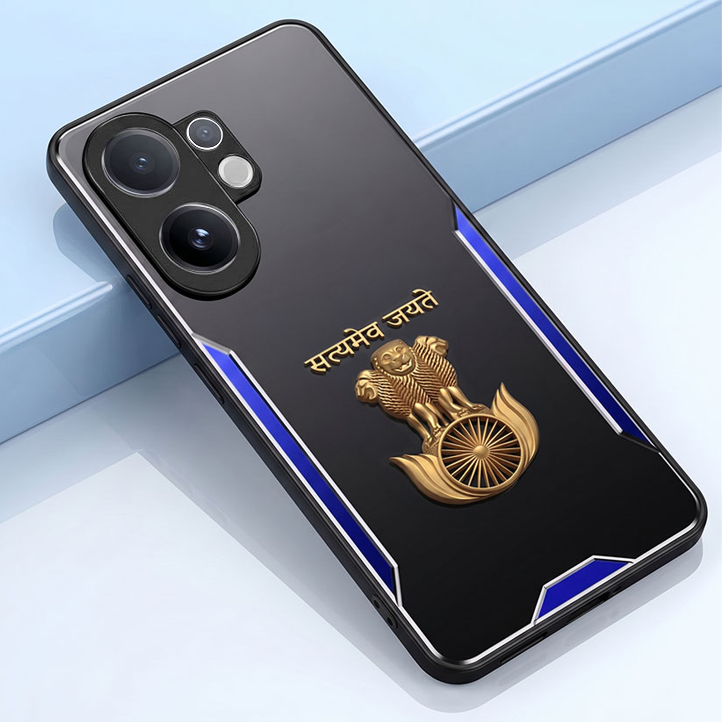 Vivo V60 5G Satyamev Jayate 3D Metal Aluminium Back Case