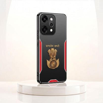Oppo Reno 14 5G Satyamev Jayate 3D Metal Aluminium Back Case