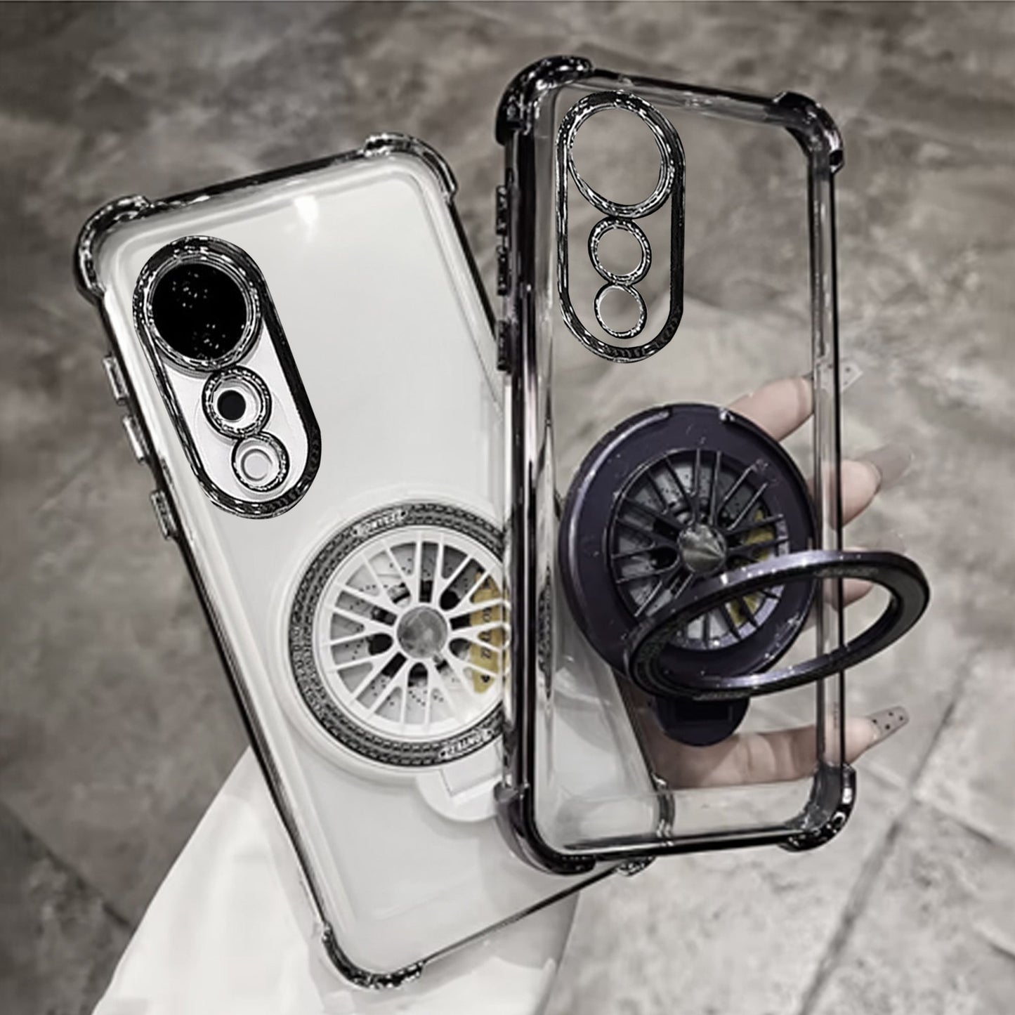 Vivo V40 Pro 5G Premium Stress Buster Wheel Rotating Shockproof Airbags Case